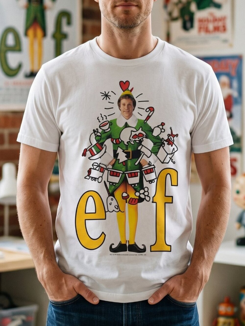 NWT | Zuni Sportswear Elf Movie Buddy Graphic T-Shirt | Holiday | Size M
